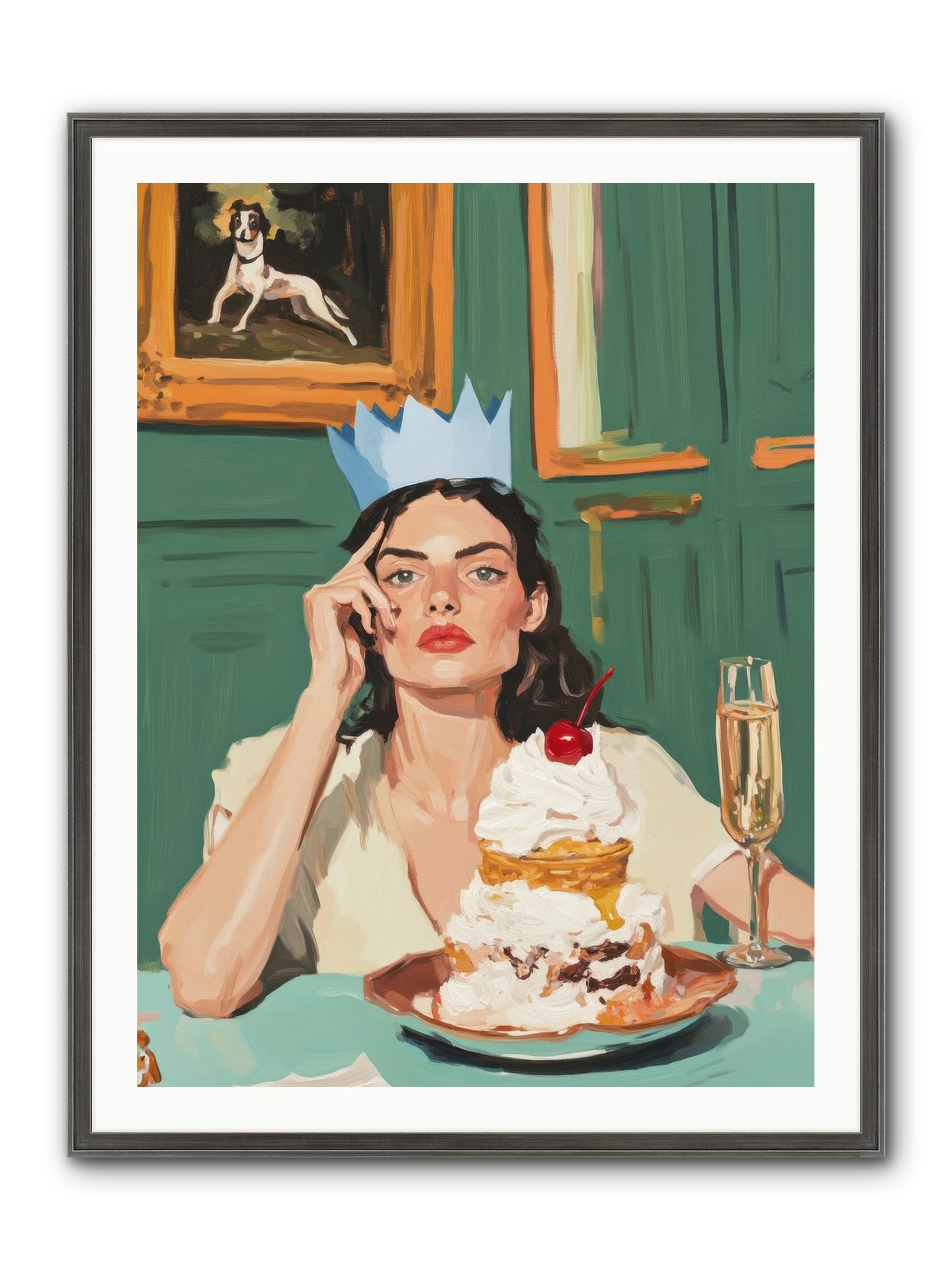 Champagne Toast To Everything Framed Print - Slimwoods Black/Silver 30x40