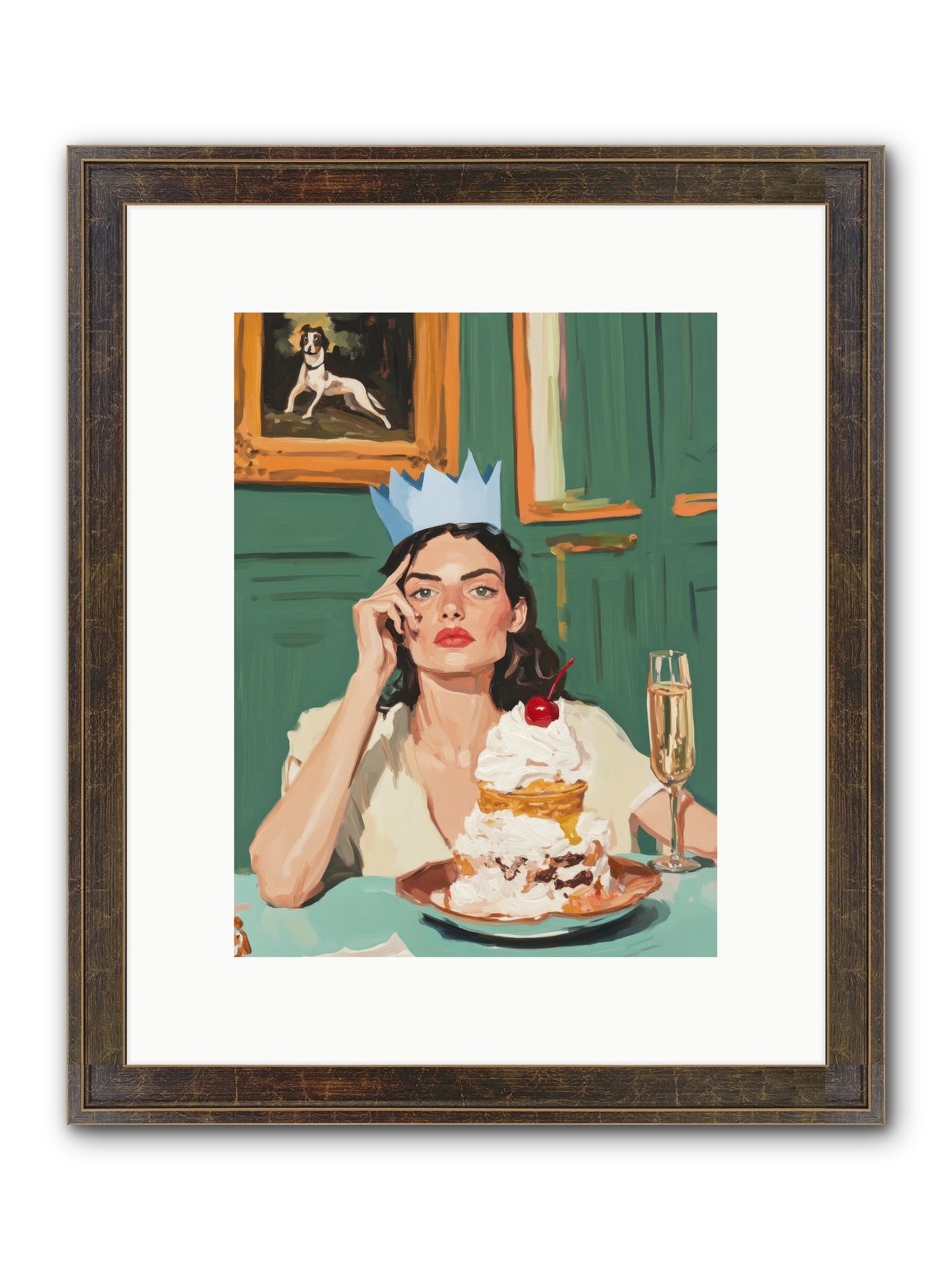 Champagne Toast To Everything Framed Print - Slimwoods Black/Gold 9x12