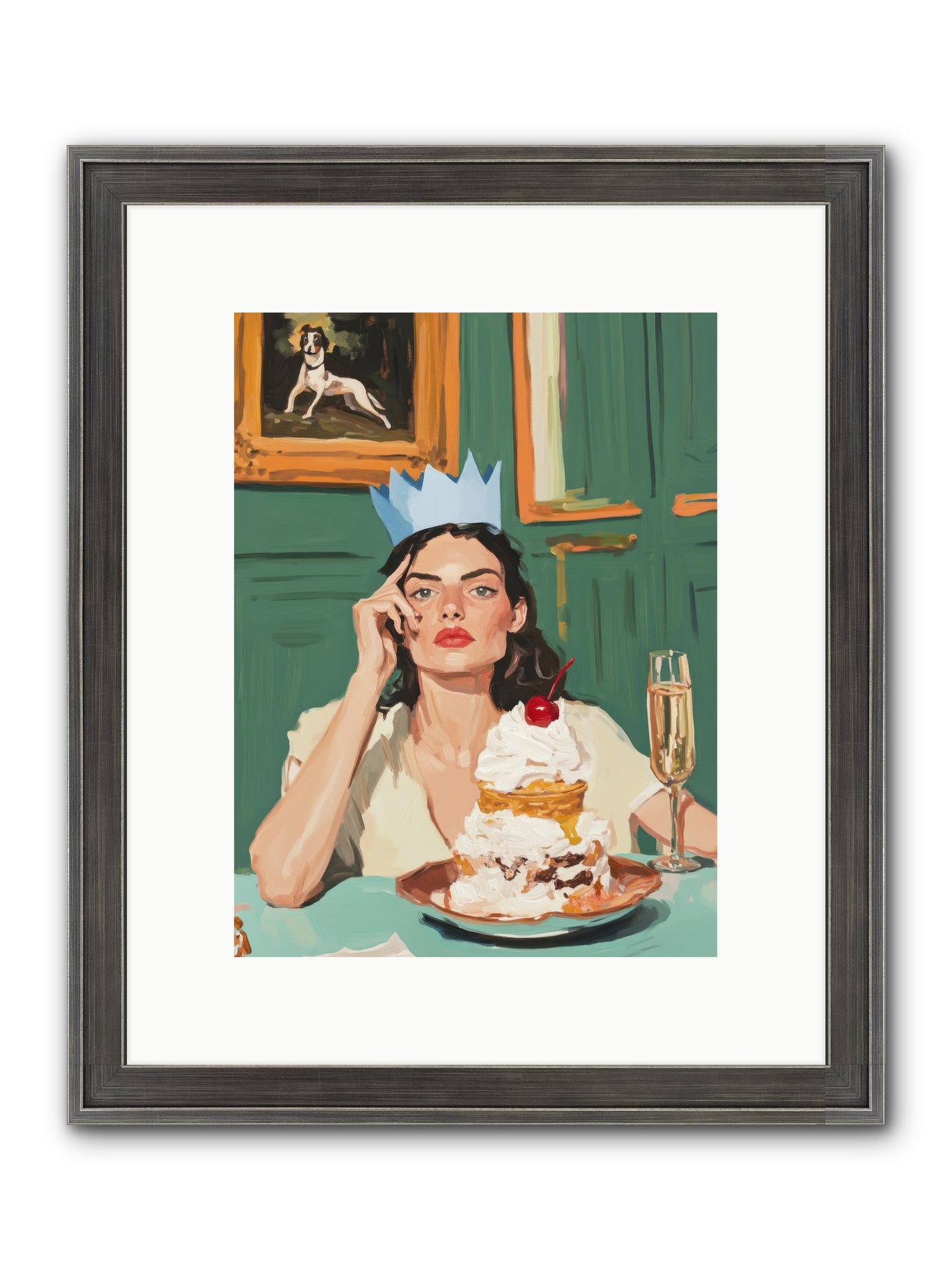 Champagne Toast To Everything Framed Print - Slimwoods Black/Silver 9x12