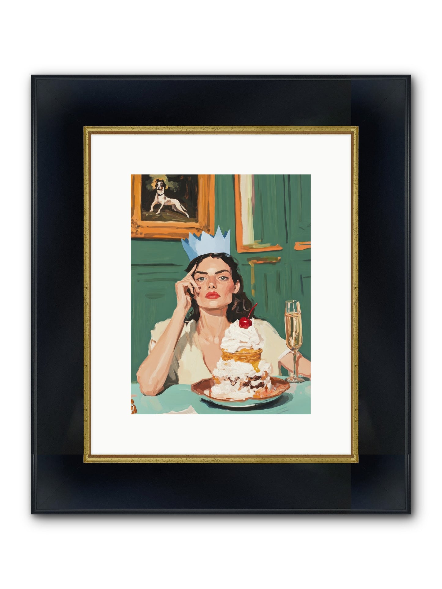 Champagne Toast To Everything Framed Print - Wide Black w/Gold 9x12