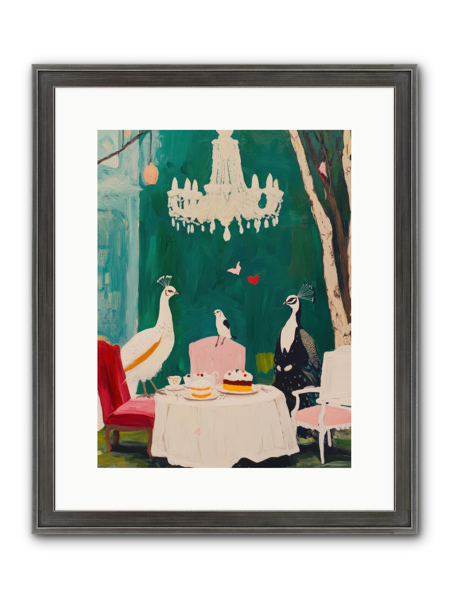 Chandeliers Caught Dancing Framed Print - Slimwoods Black/Silver 12x16