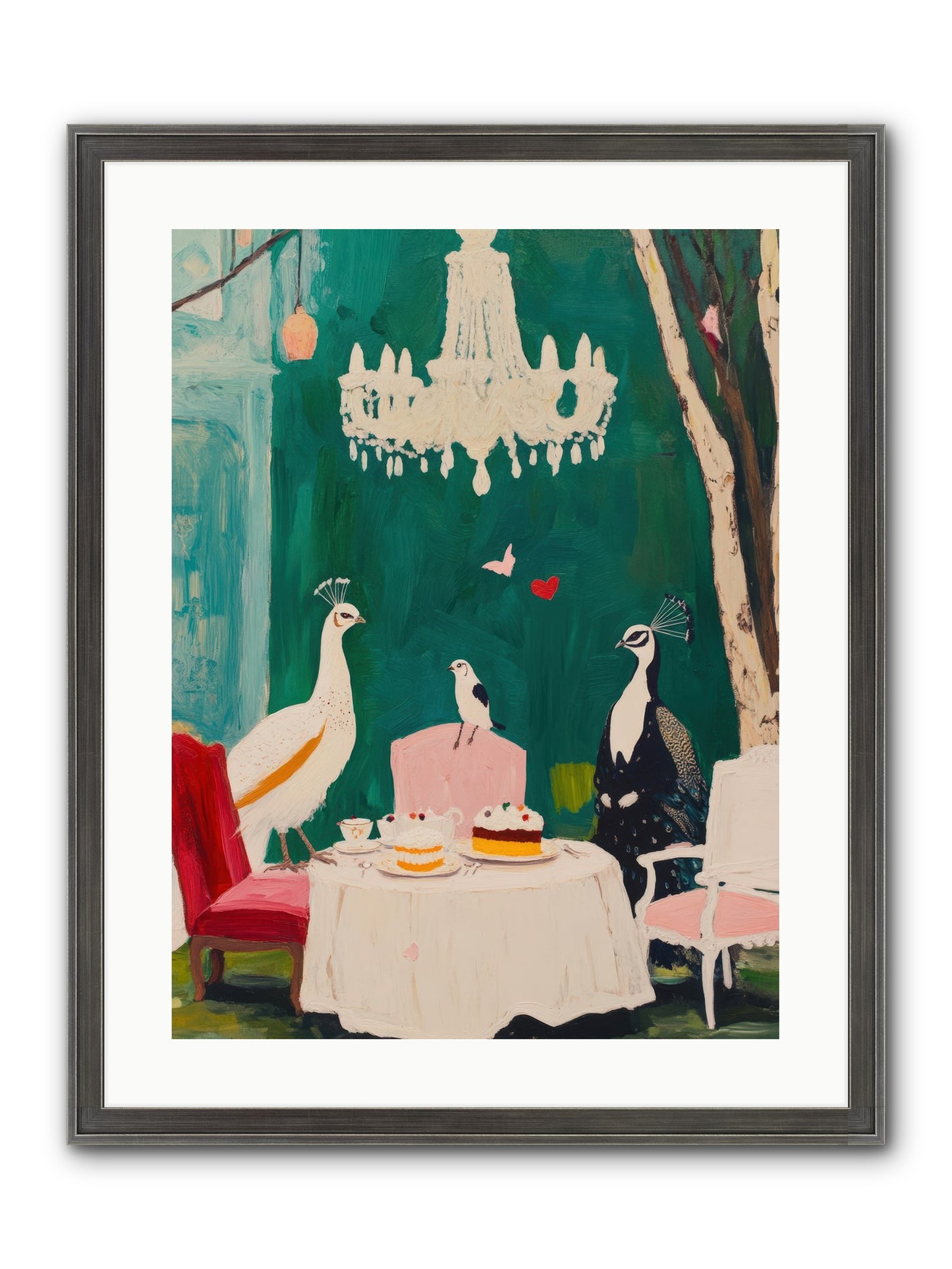 Chandeliers Caught Dancing Framed Print - Slimwoods Black/Silver 18x24