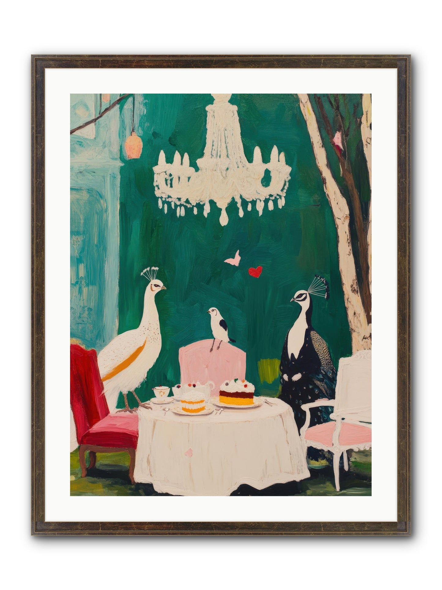 Chandeliers Caught Dancing Framed Print - Slimwoods Black/Gold 24x32