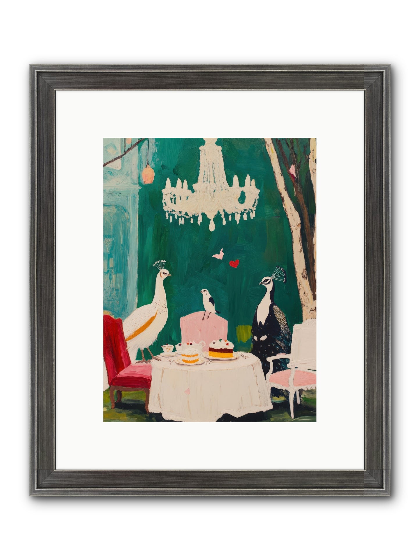 Chandeliers Caught Dancing Framed Print - Slimwoods Black/Silver 9x12