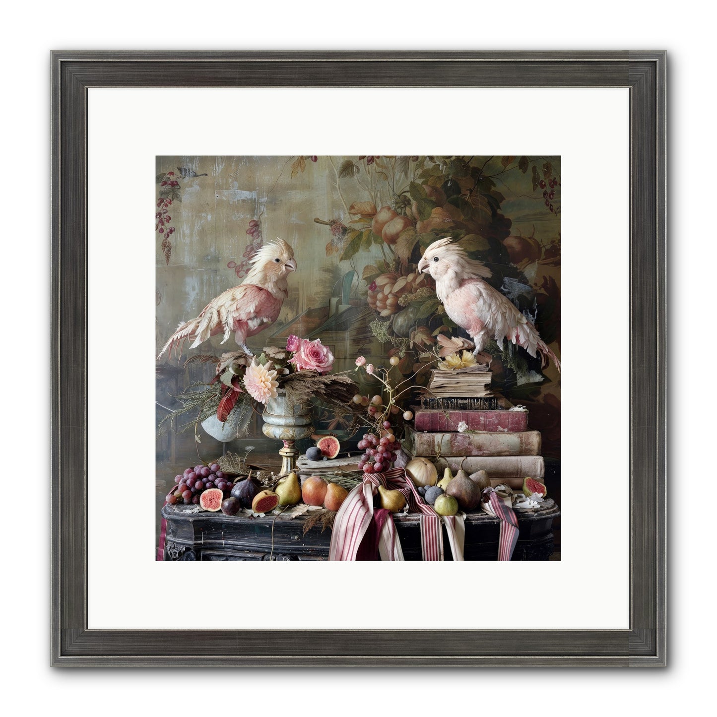 Chansons From Gilded Aviaries Framed Print - Slimwoods Black/Silver 12x12