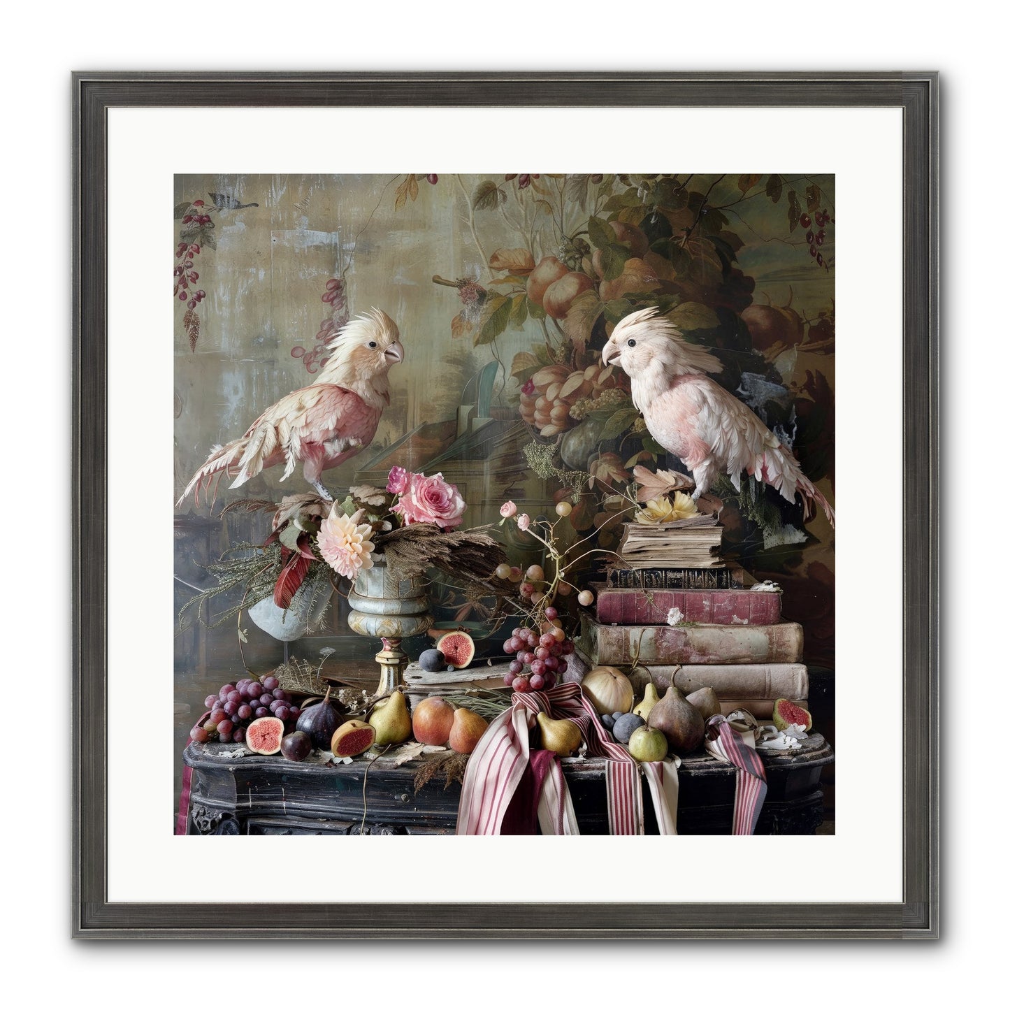 Chansons From Gilded Aviaries Framed Print - Slimwoods Black/Silver 20x20