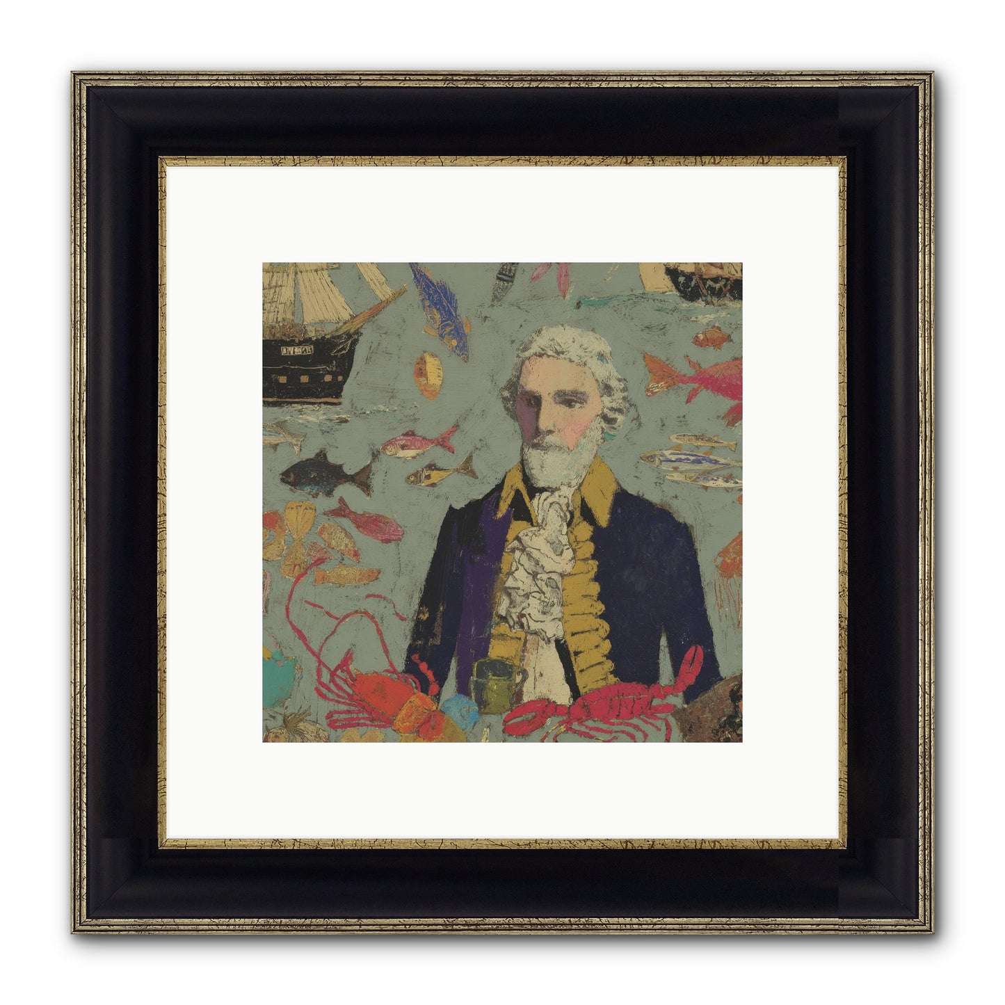 Chapter Of Still Water Framed Print - Black & Gold 10x10