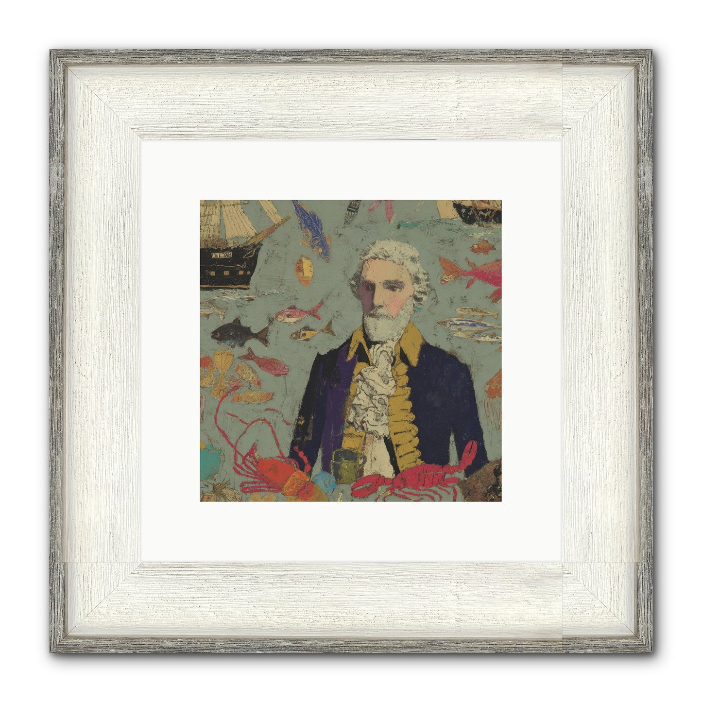Chapter Of Still Water Framed Print - Driftwood White 10x10