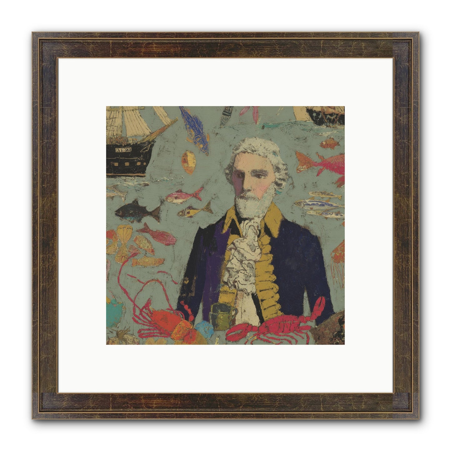 Chapter Of Still Water Framed Print - Slimwoods Black/Gold 10x10