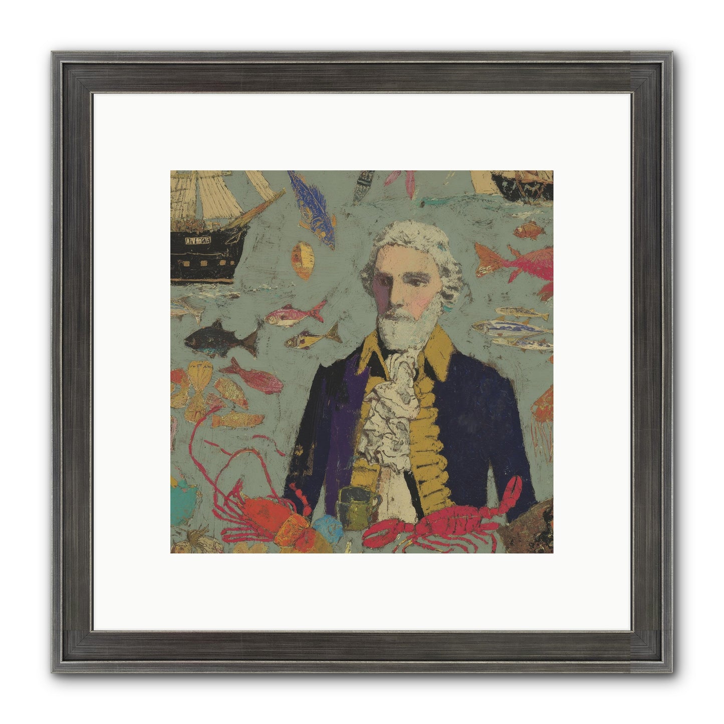 Chapter Of Still Water Framed Print - Slimwoods Black/Silver 10x10
