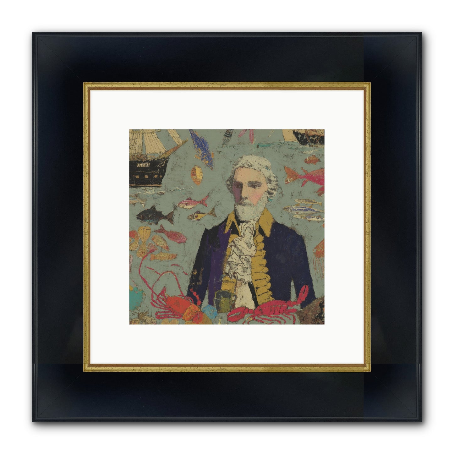 Chapter Of Still Water Framed Print - Wide Black w/Gold 10x10