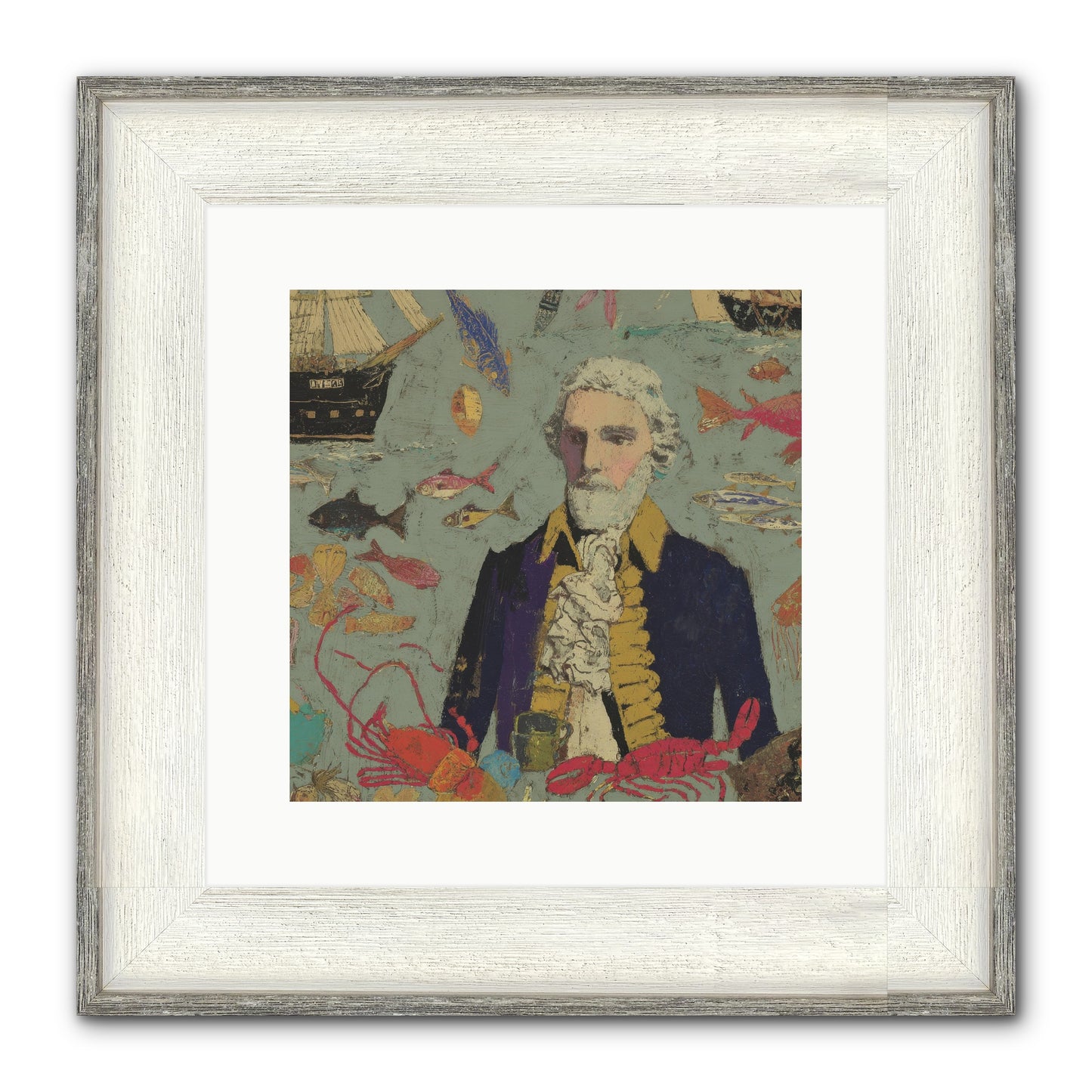 Chapter Of Still Water Framed Print - Driftwood White 12x12