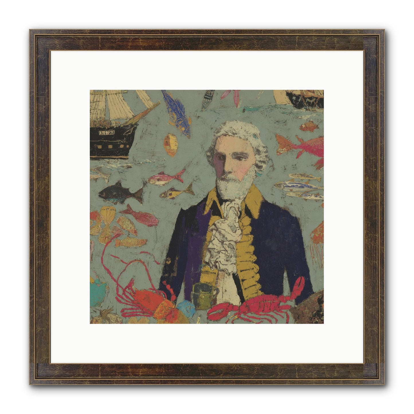 Chapter Of Still Water Framed Print - Slimwoods Black/Gold 12x12