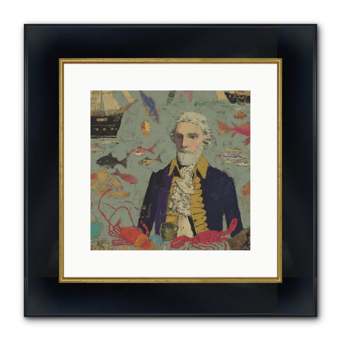 Chapter Of Still Water Framed Print - Wide Black w/Gold 12x12