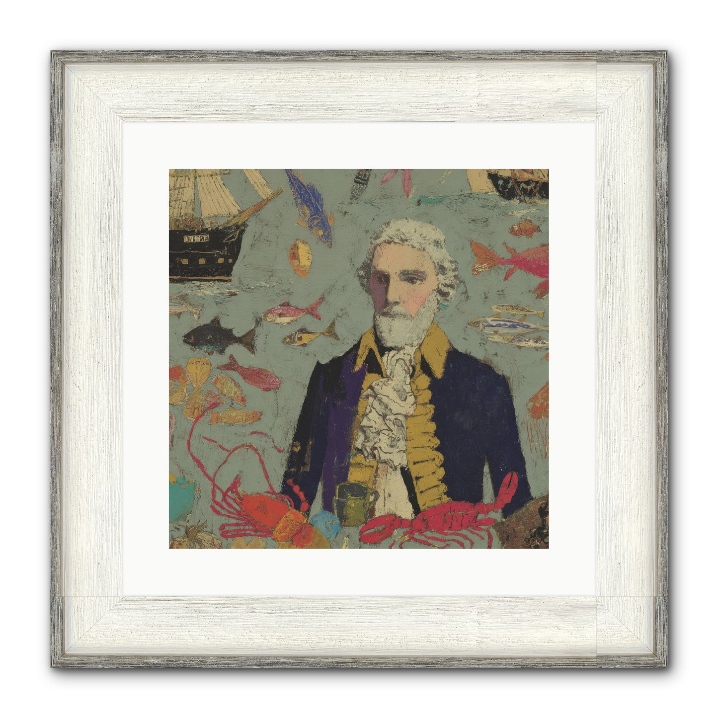 Chapter Of Still Water Framed Print - Driftwood White 16x16