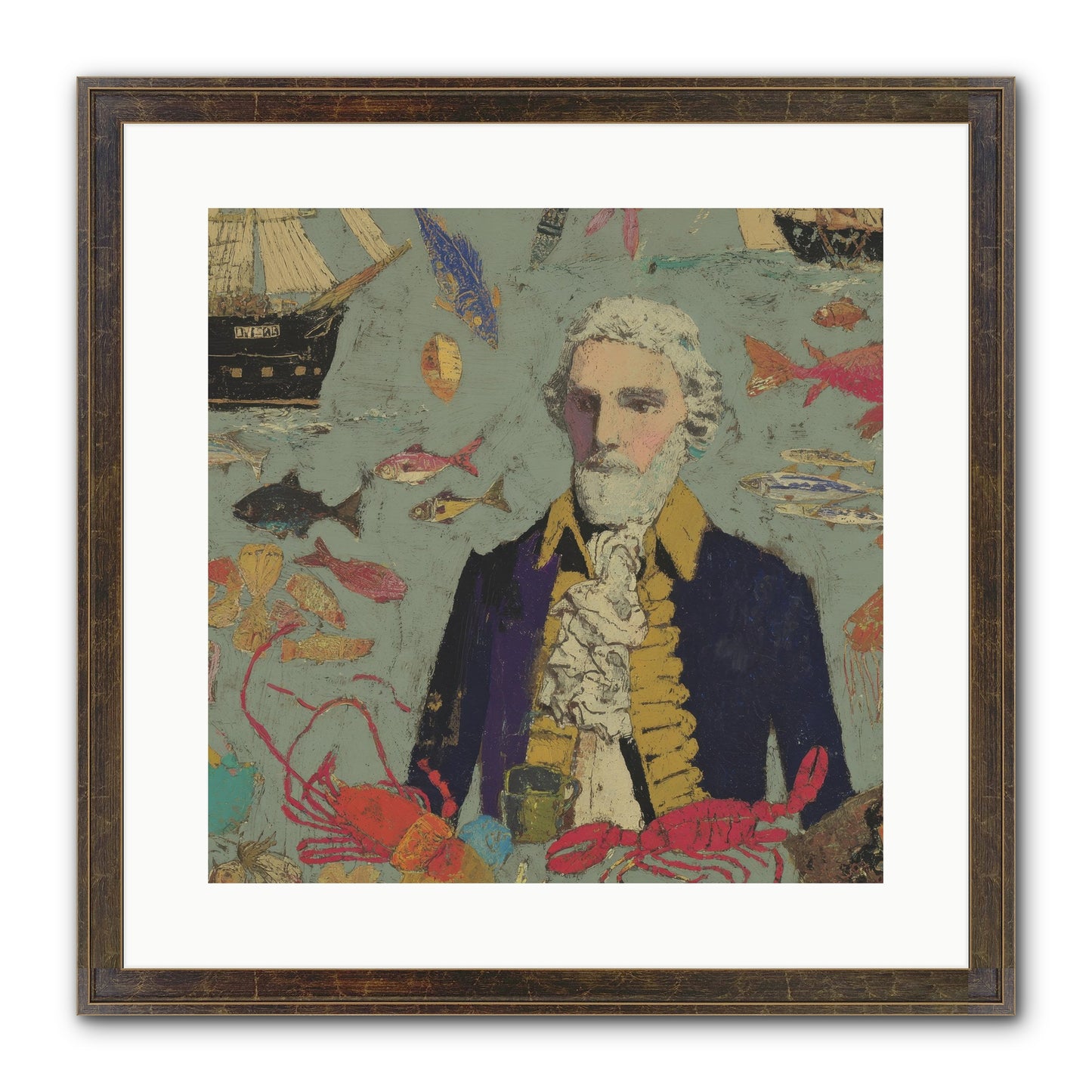 Chapter Of Still Water Framed Print - Slimwoods Black/Gold 16x16
