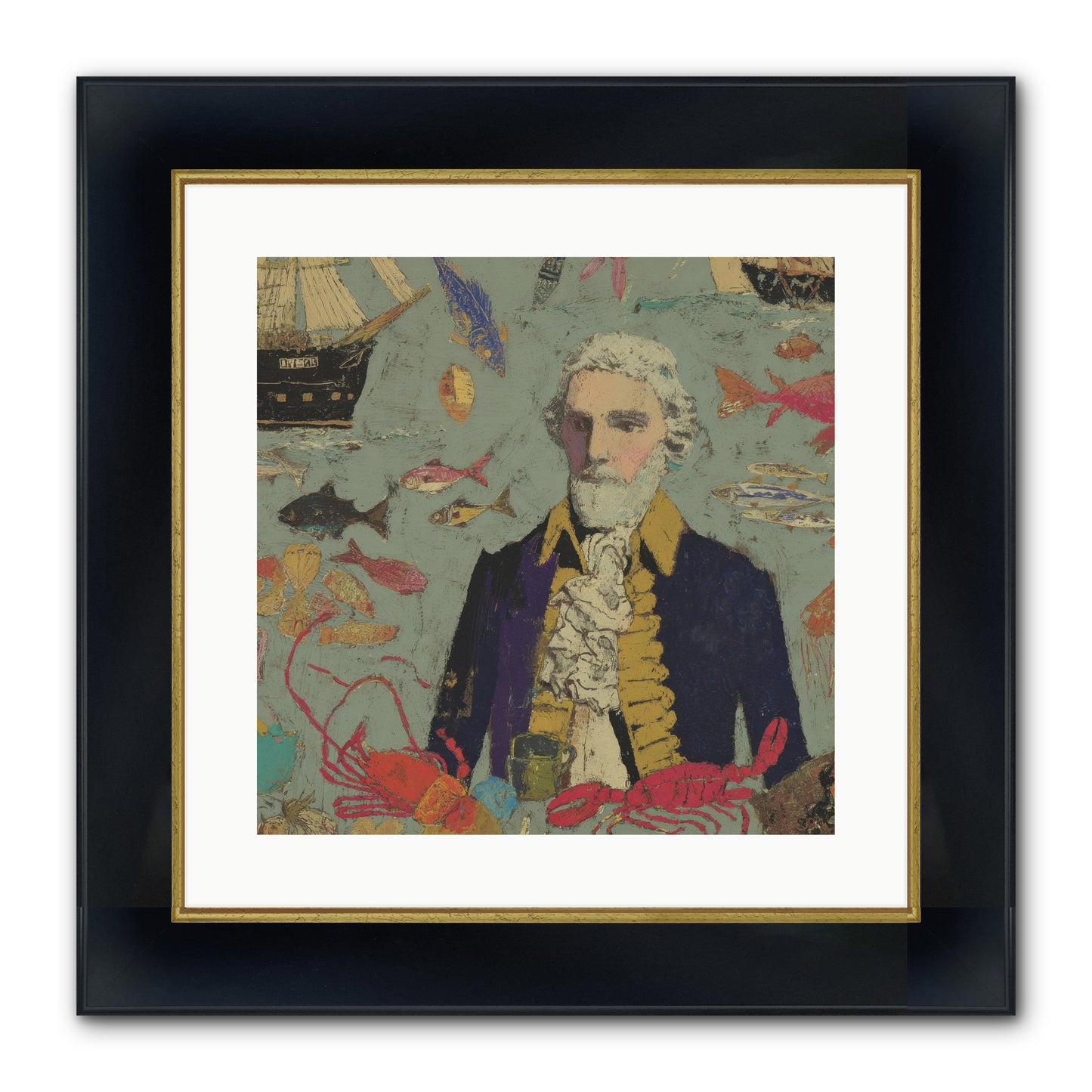 Chapter Of Still Water Framed Print - Wide Black w/Gold 16x16