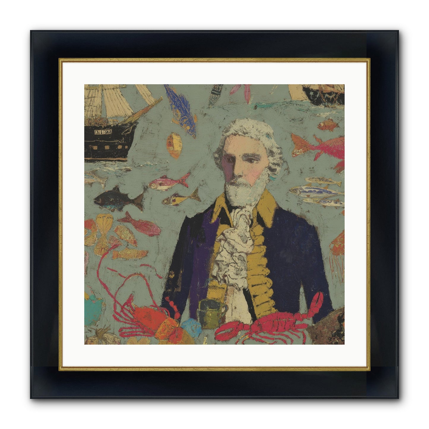 Chapter Of Still Water Framed Print - Wide Black w/Gold 24x24