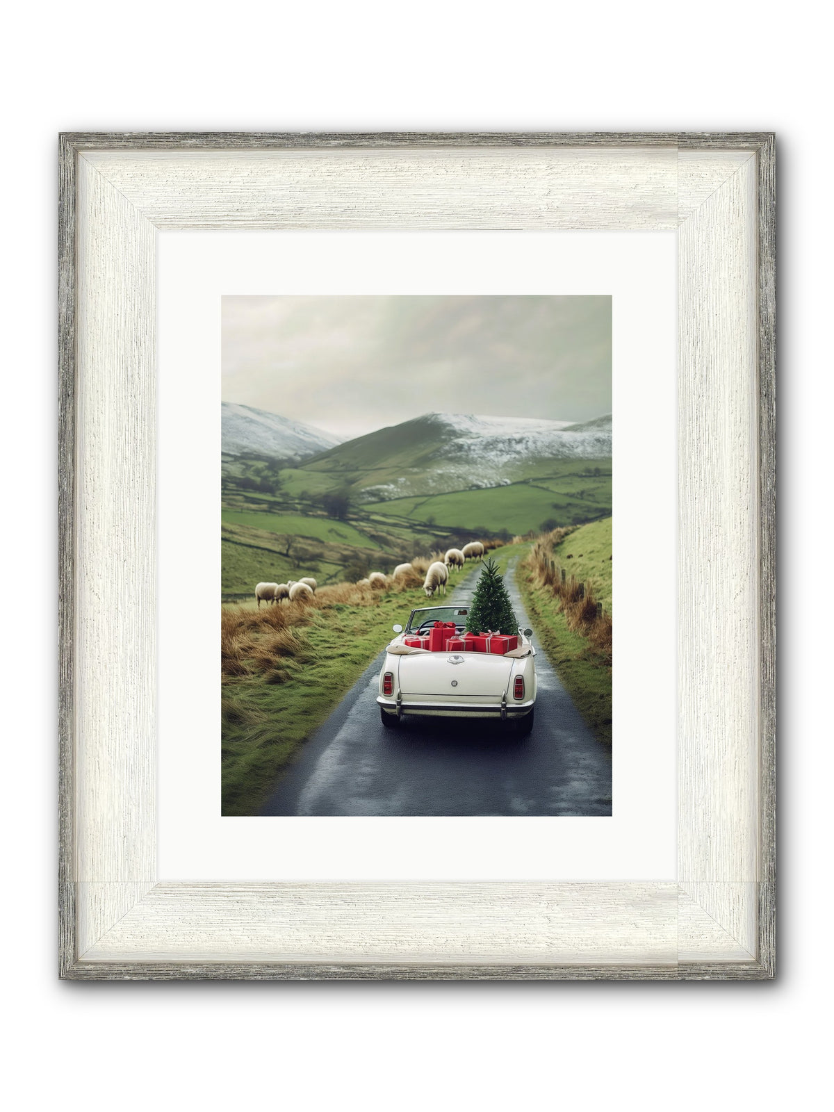 Chariot De Joie Framed Print - Driftwood White 12x16