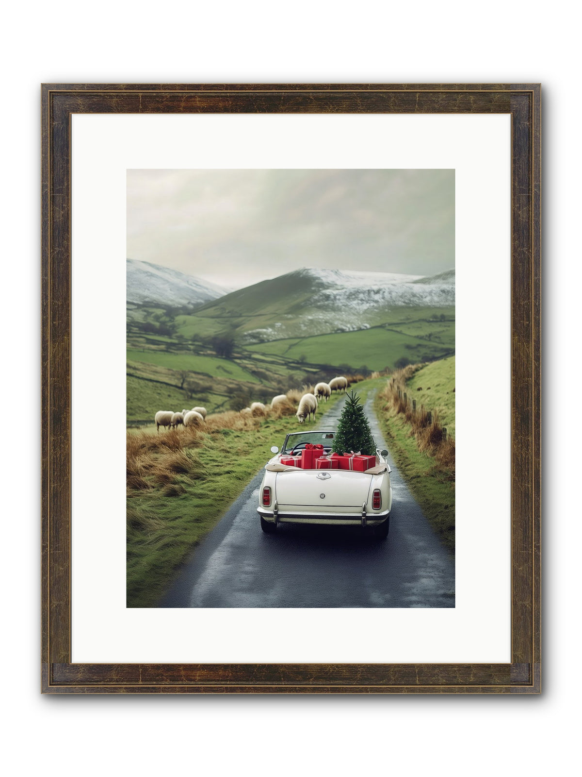 Chariot De Joie Framed Print - Slimwoods Black/Gold 12x16