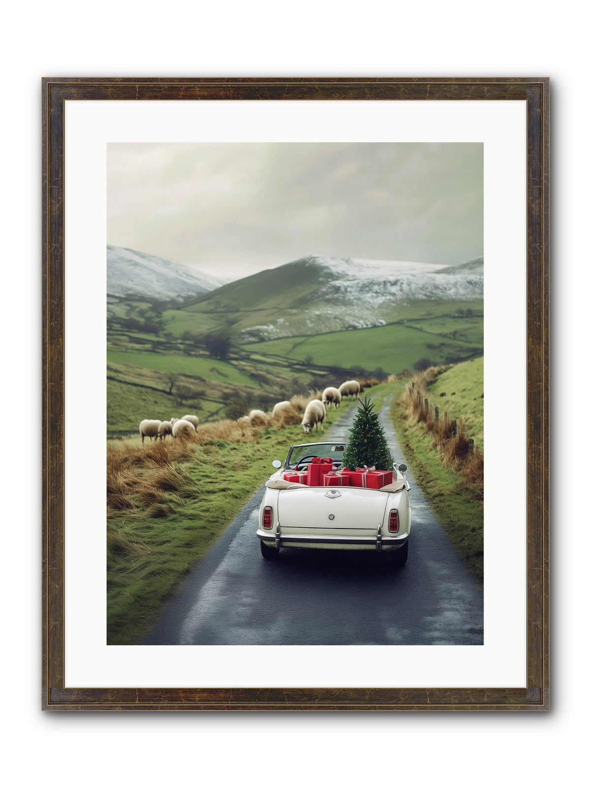 Chariot De Joie Framed Print - Slimwoods Black/Gold 18x24