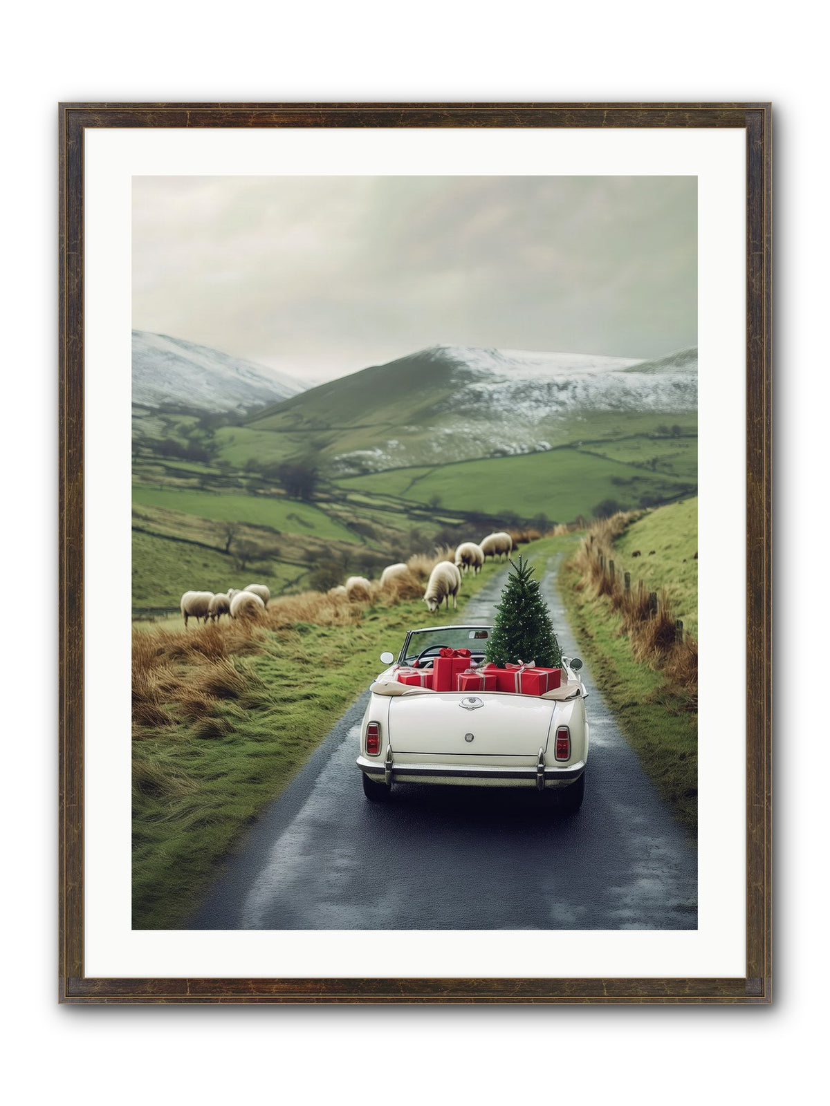Chariot De Joie Framed Print - Slimwoods Black/Gold 24x32