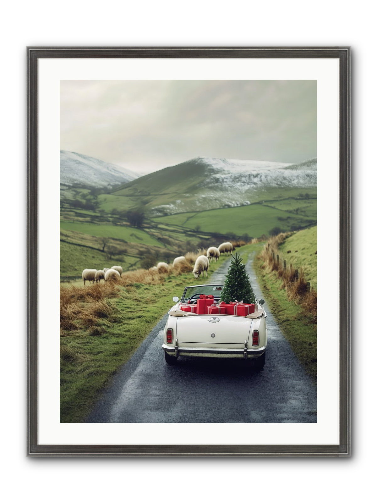 Chariot De Joie Framed Print - Slimwoods Black/Silver 24x32