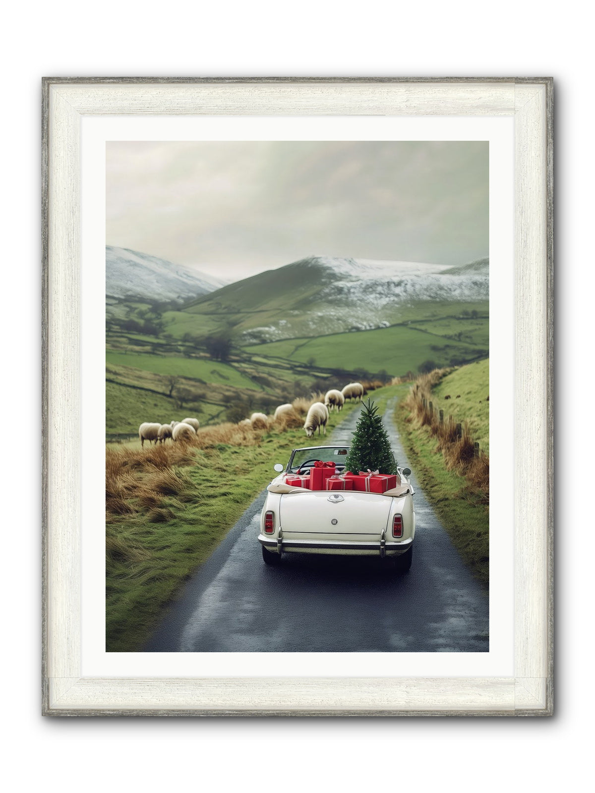 Chariot De Joie Framed Print - Driftwood White 30x40