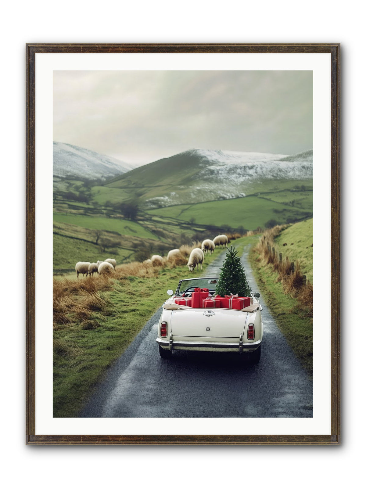 Chariot De Joie Framed Print - Slimwoods Black/Gold 30x40