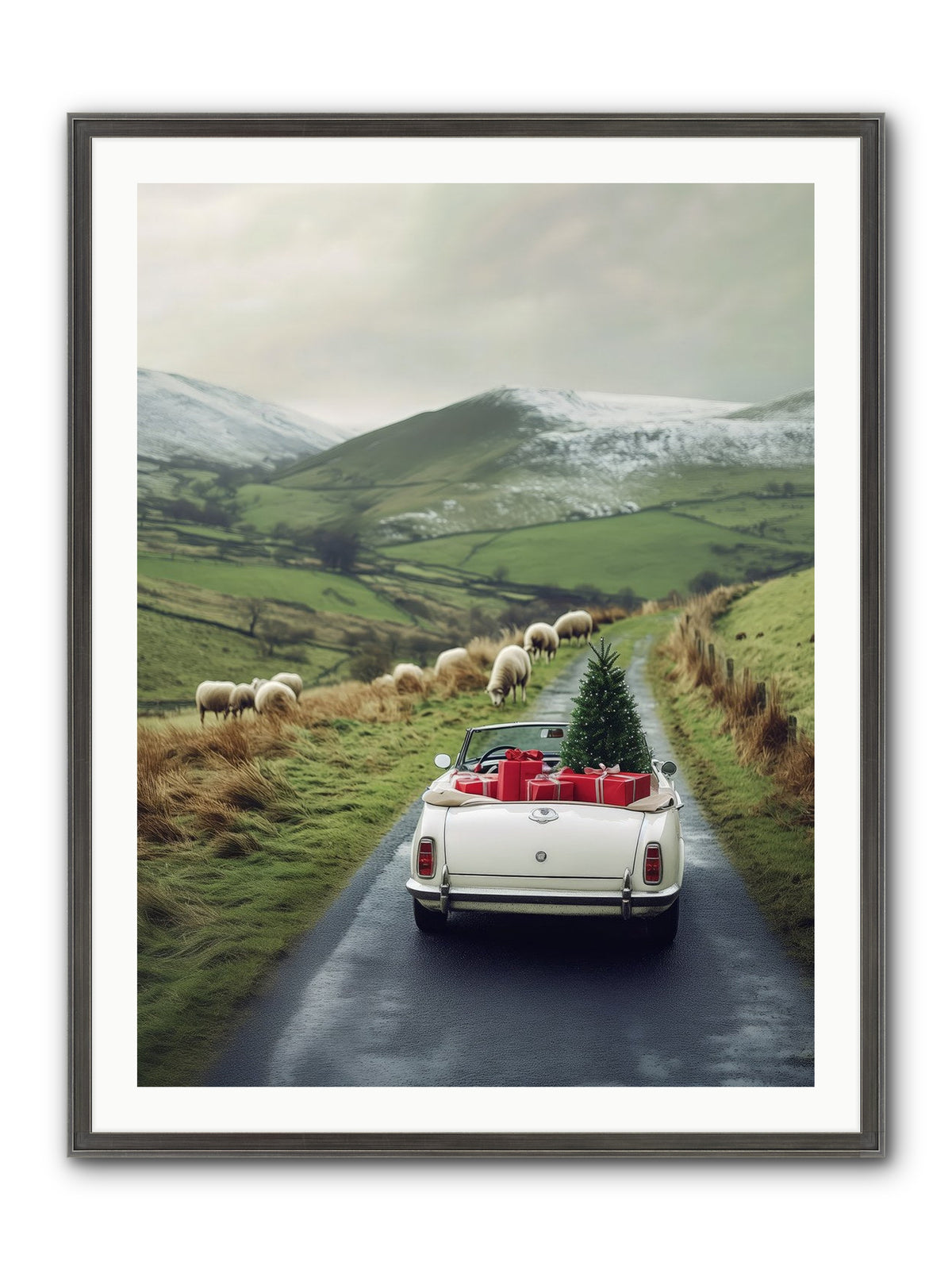 Chariot De Joie Framed Print - Slimwoods Black/Silver 30x40