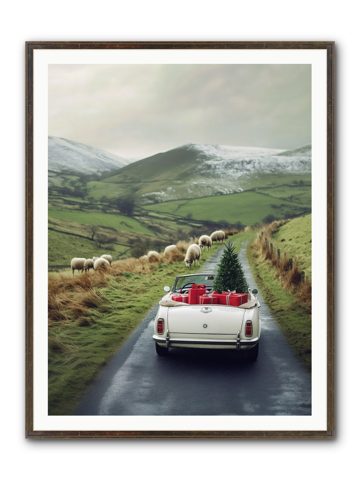 Chariot De Joie Framed Print - Slimwoods Black/Gold 36x48