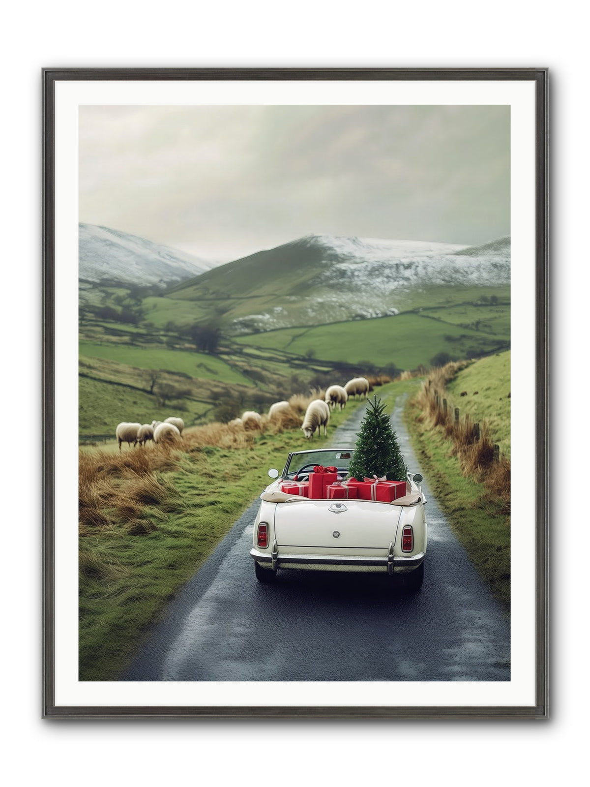 Chariot De Joie Framed Print - Slimwoods Black/Silver 36x48