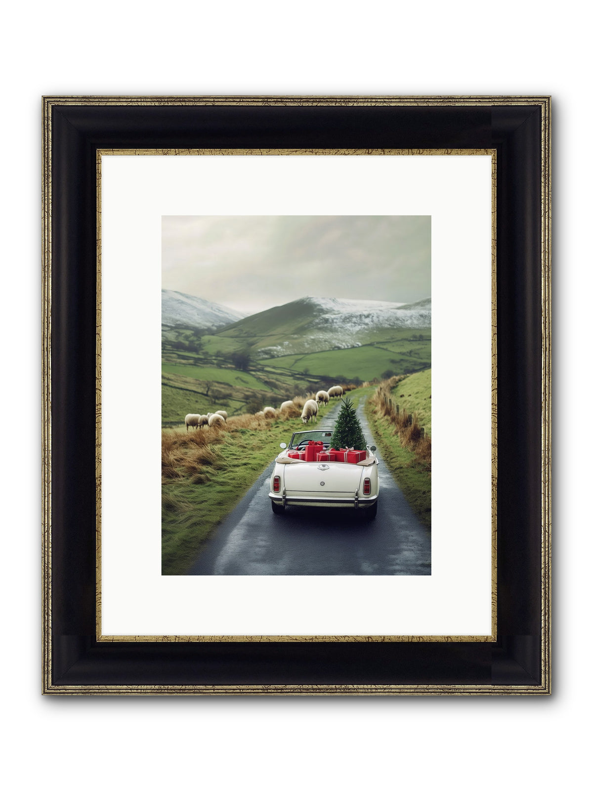 Chariot De Joie Framed Print - Black & Gold 9x12