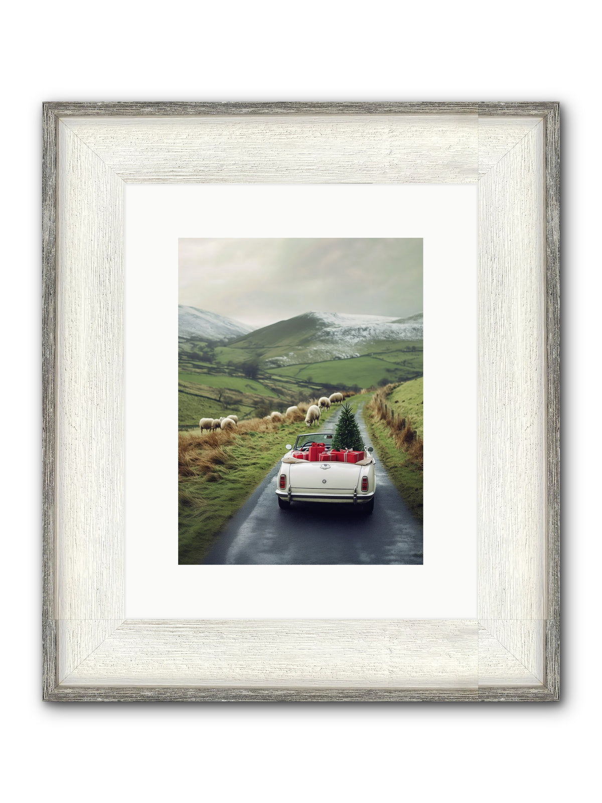Chariot De Joie Framed Print - Driftwood White 9x12