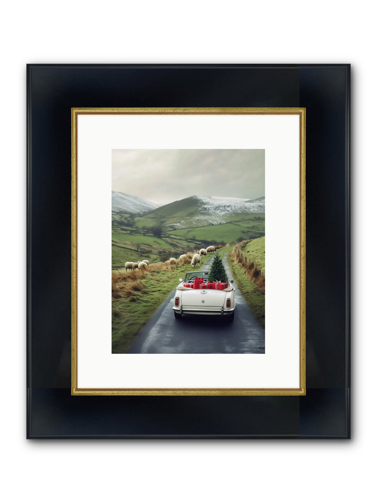 Chariot De Joie Framed Print - Wide Black w/Gold 9x12