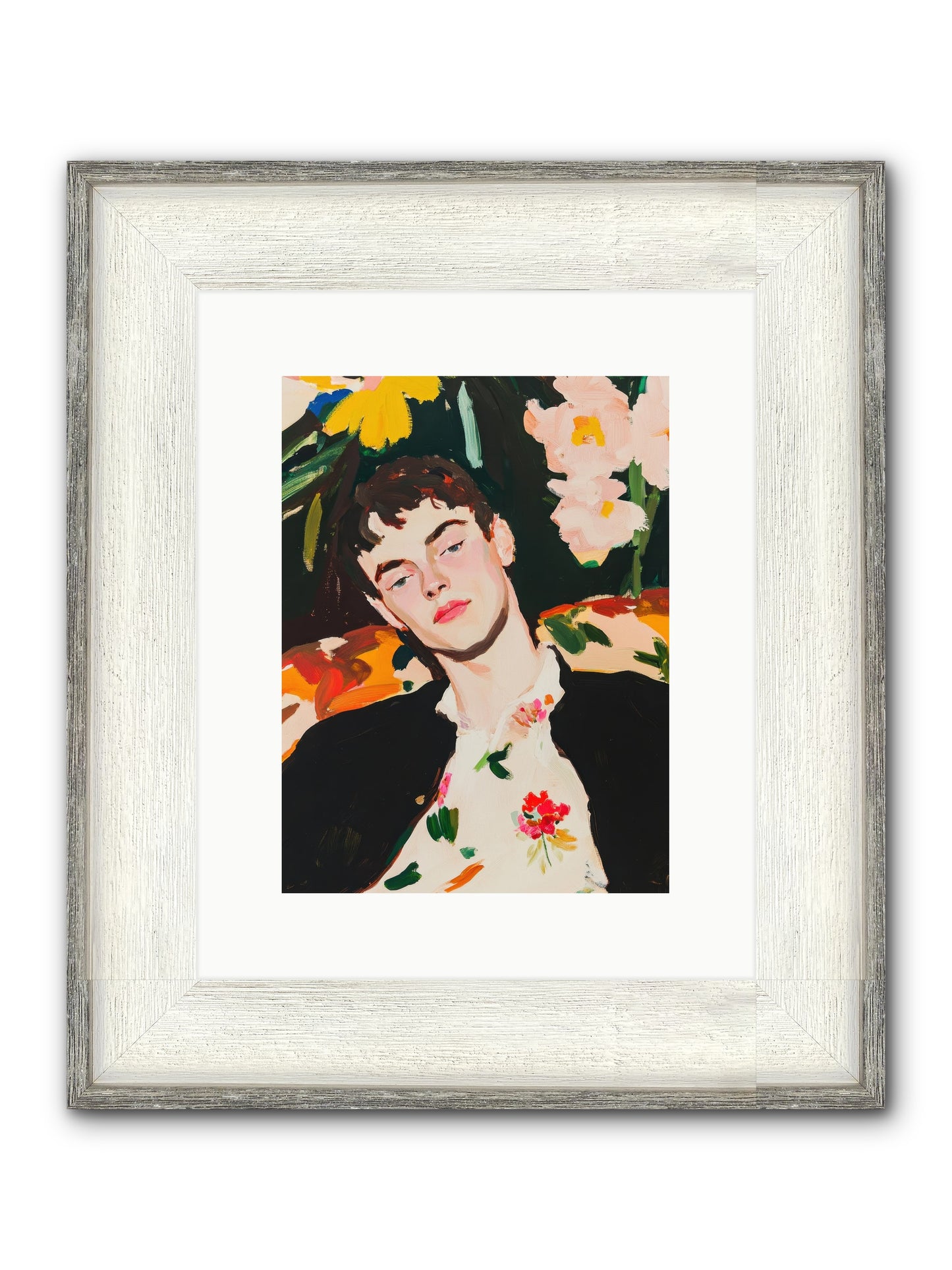 Charisma In Repose Framed Print - Driftwood White 9x12