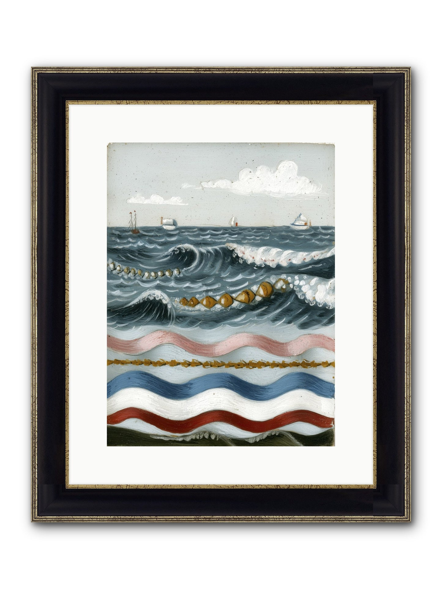 Charmed Currents Framed Print - Black & Gold 12x16