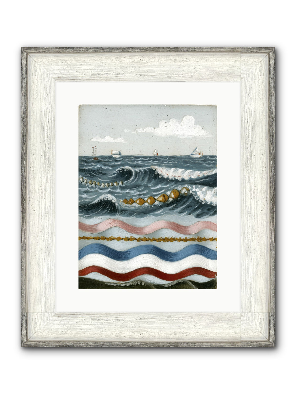 Charmed Currents Framed Print - Driftwood White 12x16