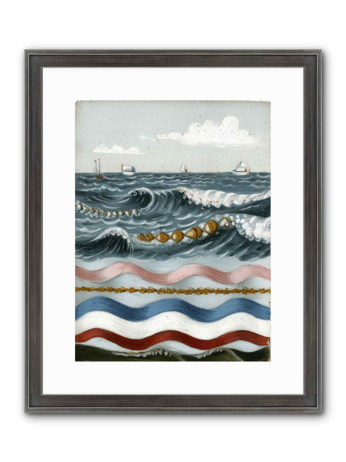 Charmed Currents Framed Print - Slimwoods Black/Silver 12x16