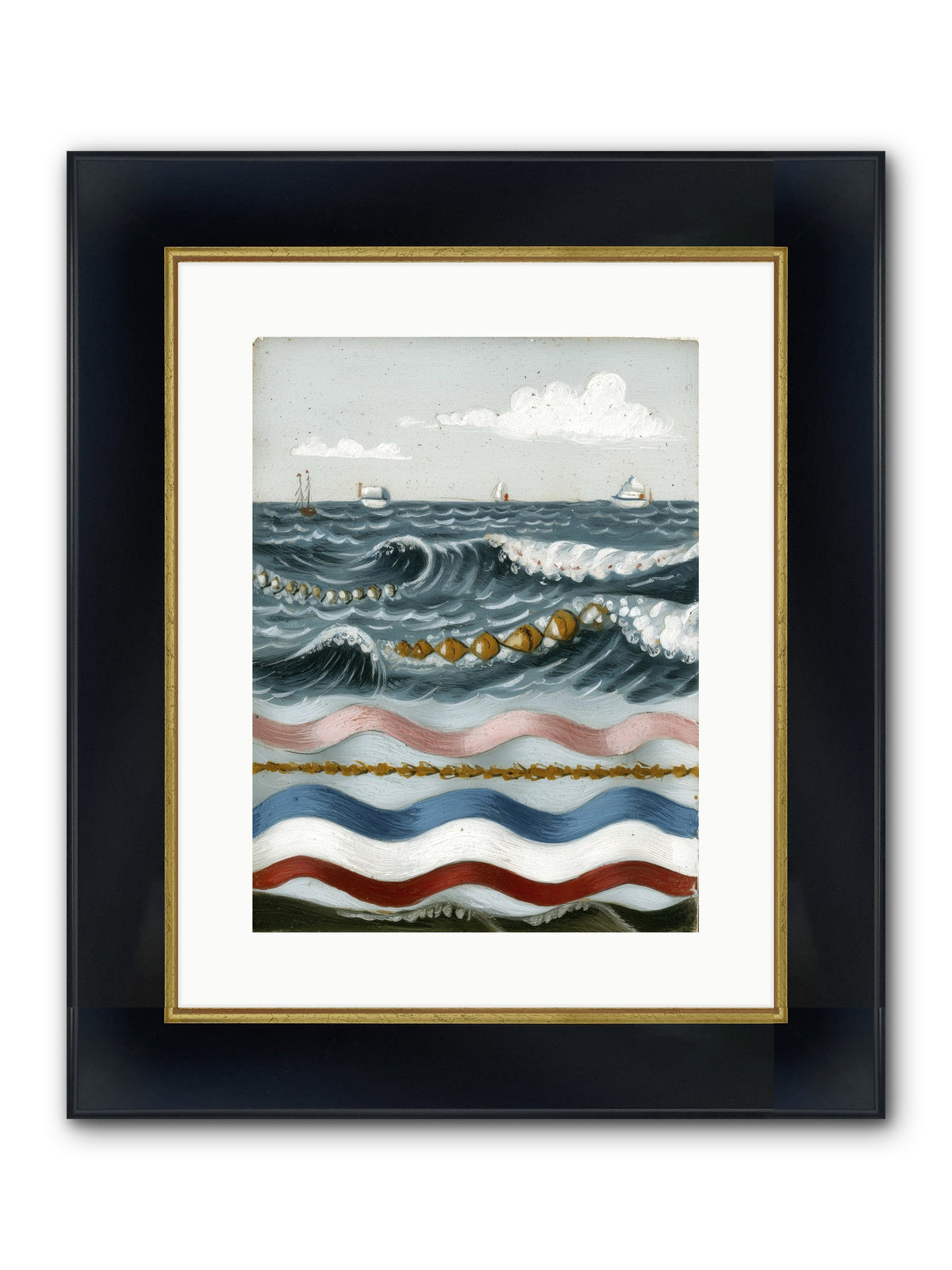 Charmed Currents Framed Print - Wide Black w/Gold 12x16