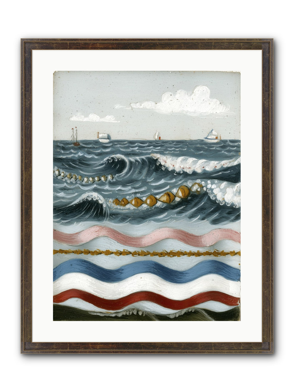 Charmed Currents Framed Print - Slimwoods Black/Gold 18x24