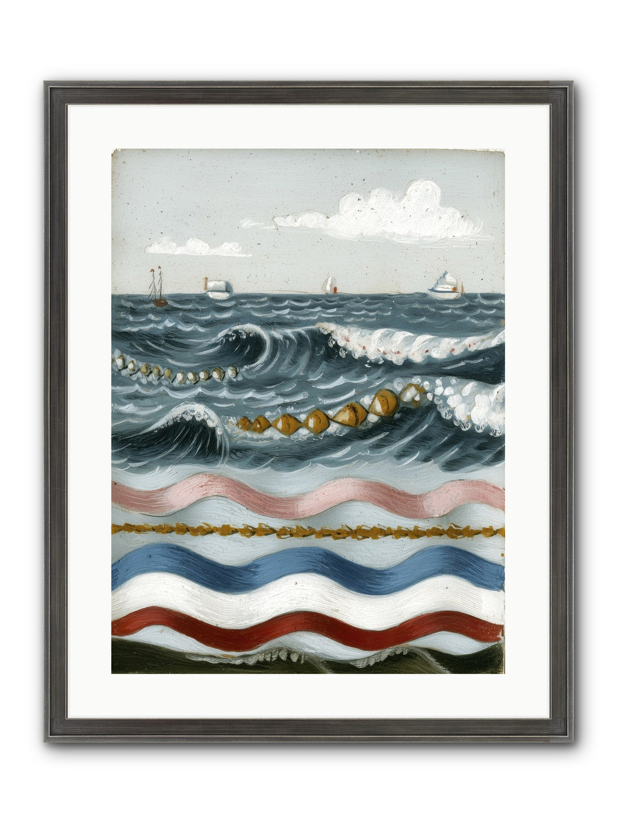 Charmed Currents Framed Print - Slimwoods Black/Silver 18x24