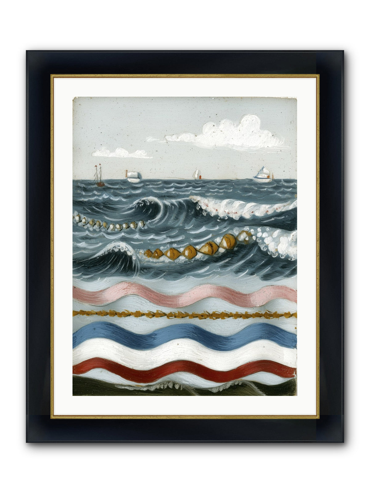 Charmed Currents Framed Print - Wide Black w/Gold 24x32