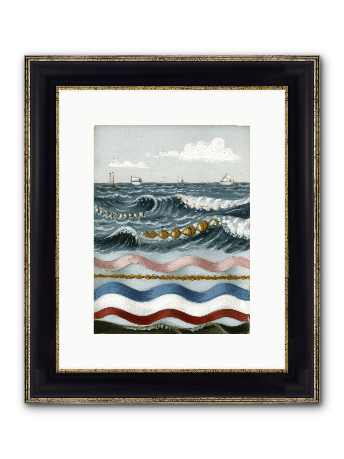 Charmed Currents Framed Print - Black & Gold 9x12
