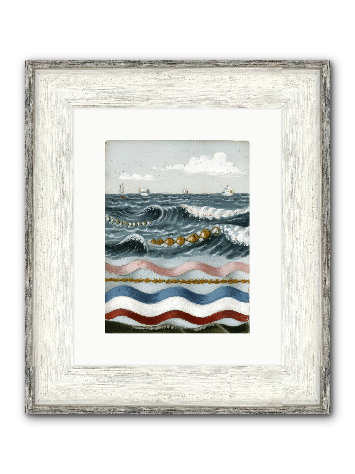 Charmed Currents Framed Print - Driftwood White 9x12