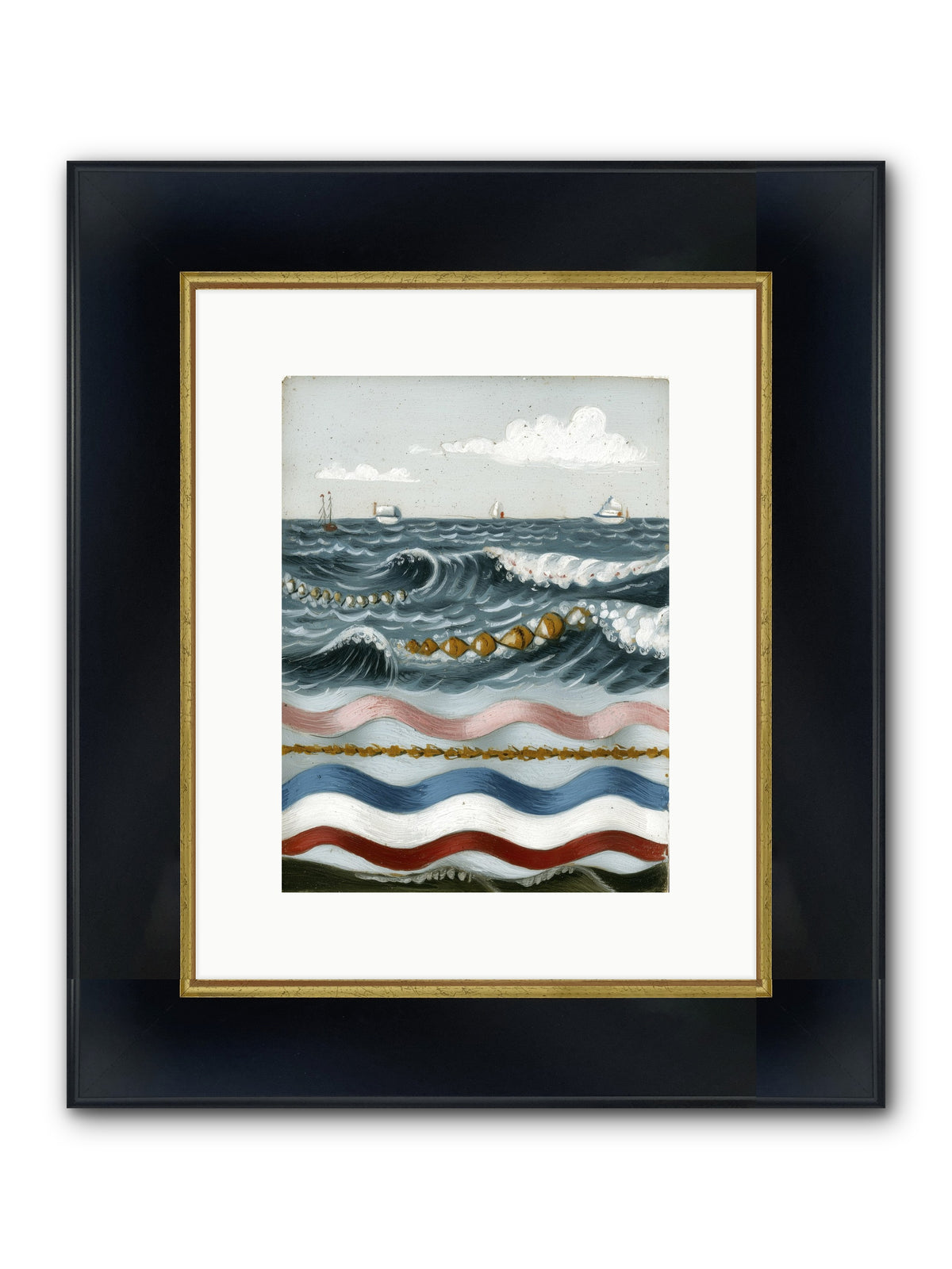 Charmed Currents Framed Print - Wide Black w/Gold 9x12