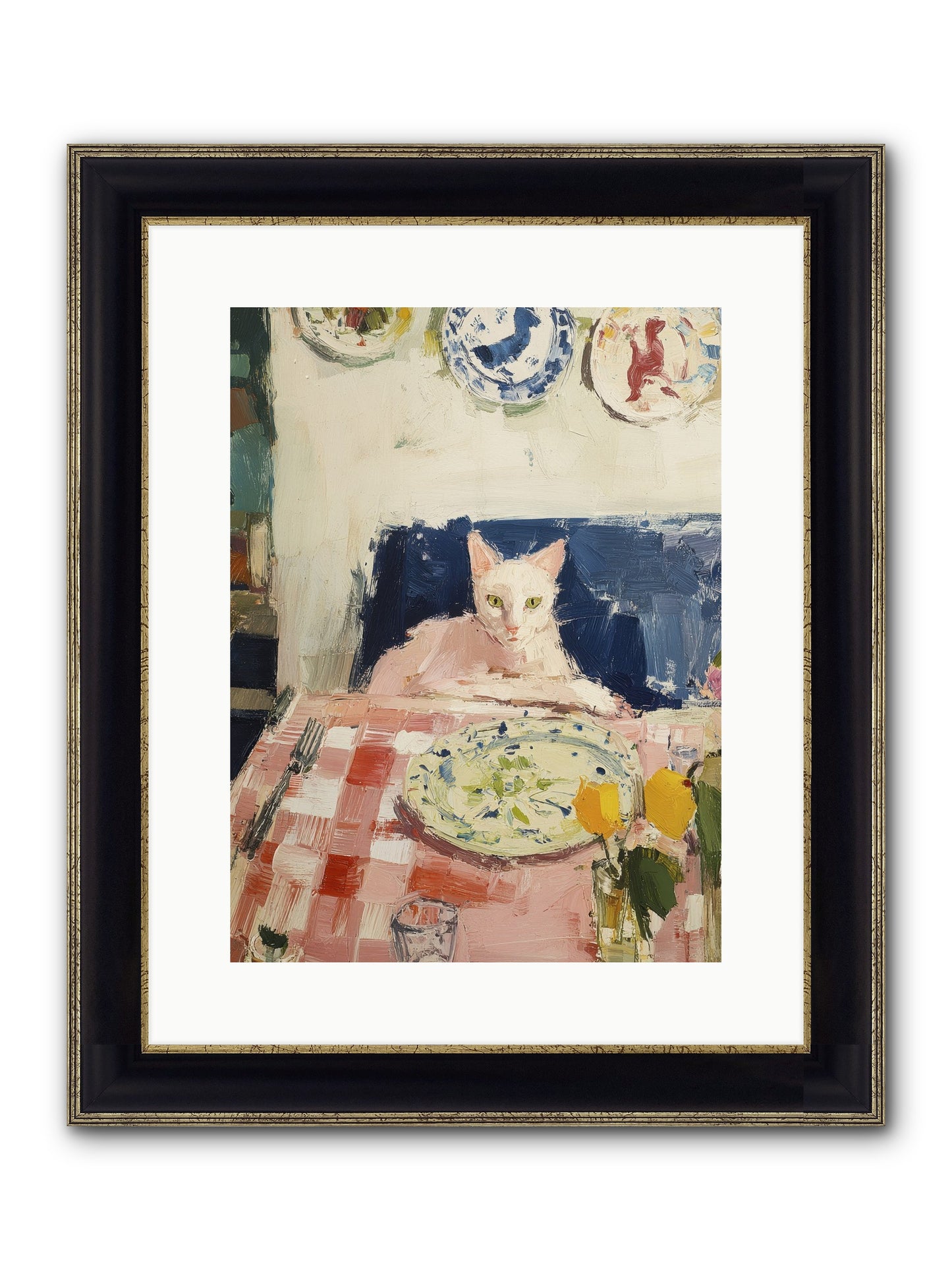 Charming Chaos Framed Print - Black & Gold 12x16