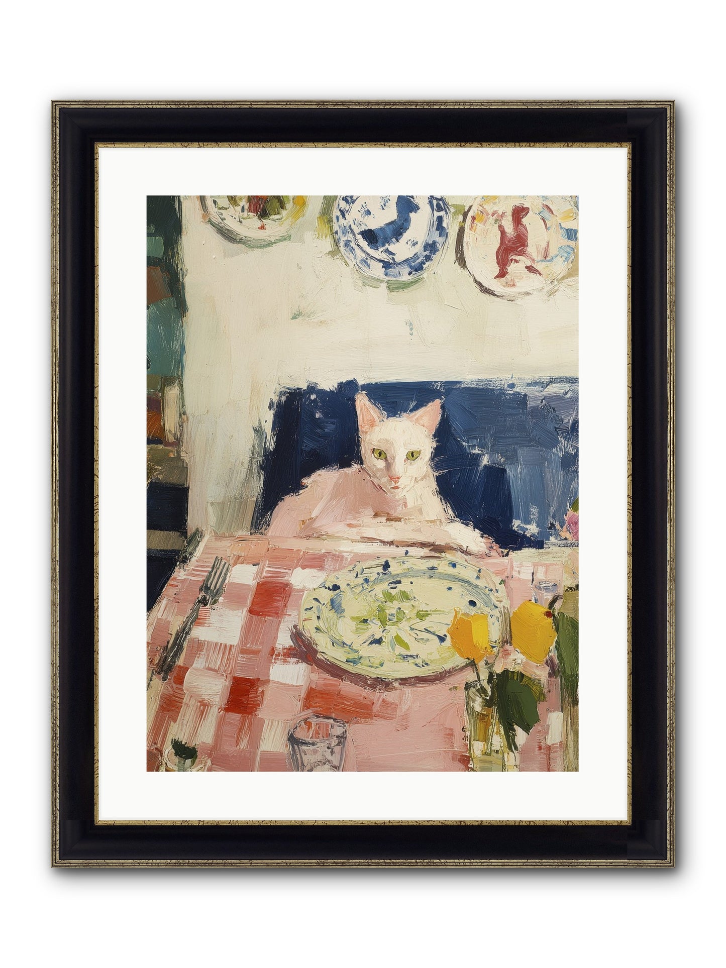 Charming Chaos Framed Print - Black & Gold 18x24
