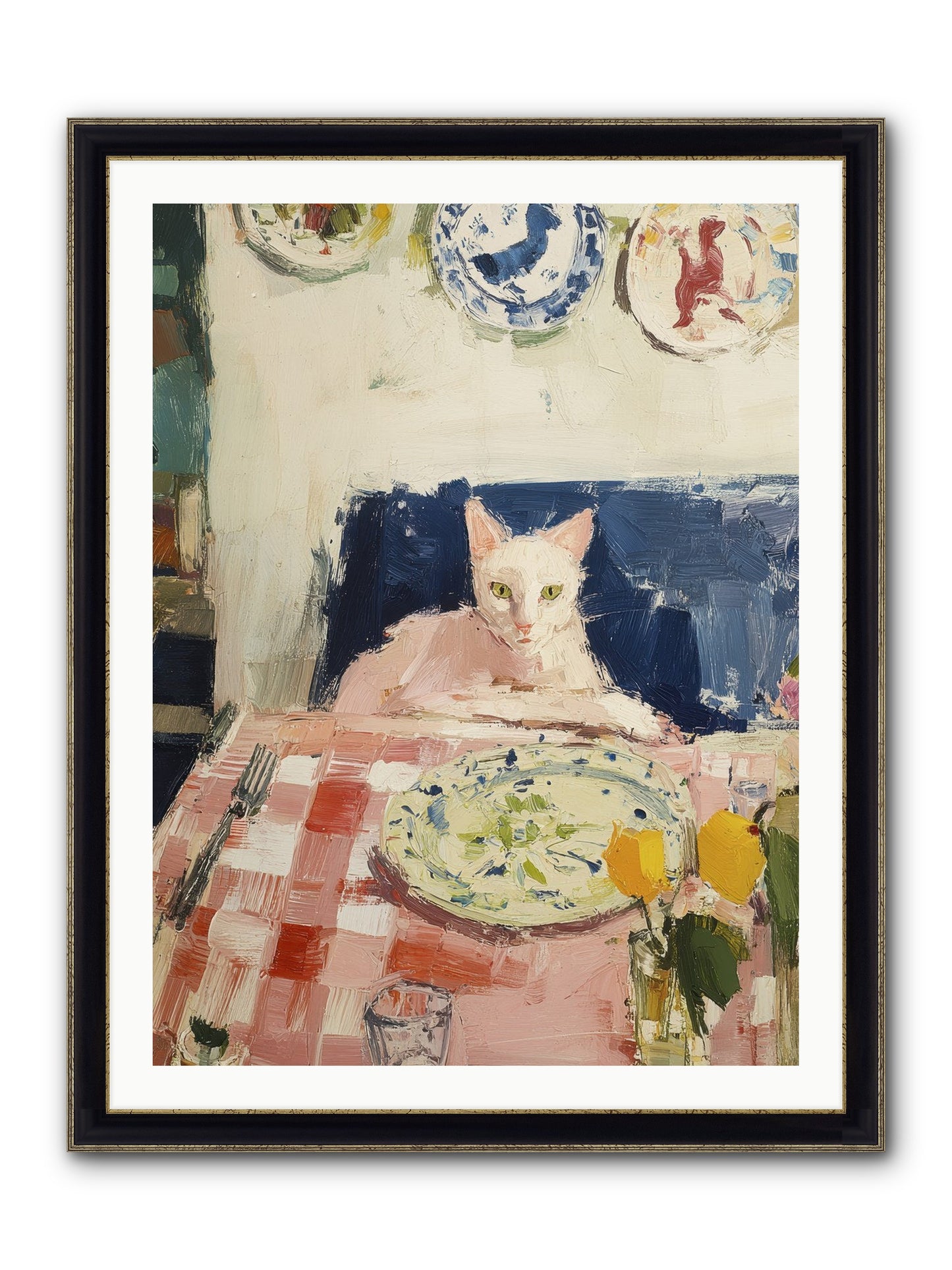 Charming Chaos Framed Print - Black & Gold 30x40
