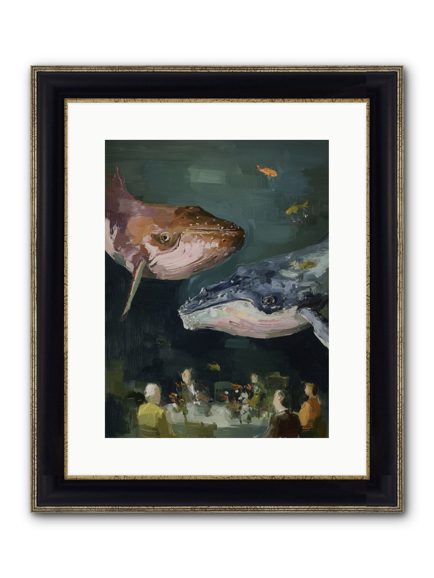 Chase The Light Framed Print - Black & Gold 12x16
